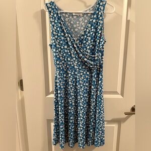 NWOT Kaileigh Blue and White Floral Midi Dress